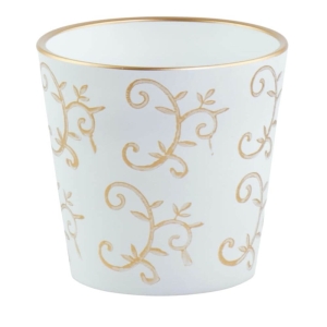 Doniczka Osłonka ceramiczna Christmas biała ⌀14