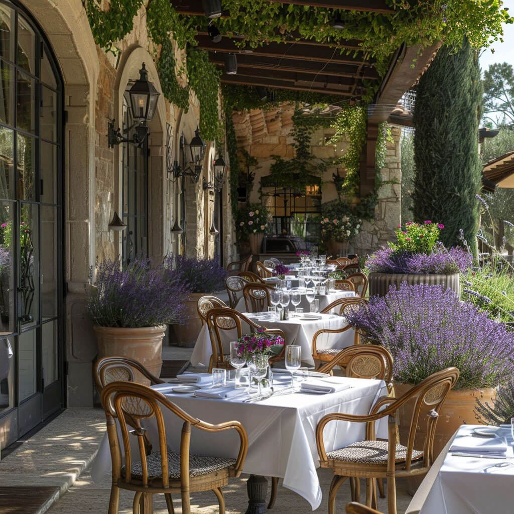 Lawenda w restauracji