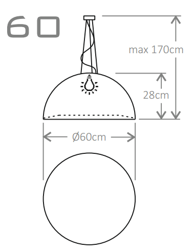 Lampa wisząca Micante Mia 60 - schemat